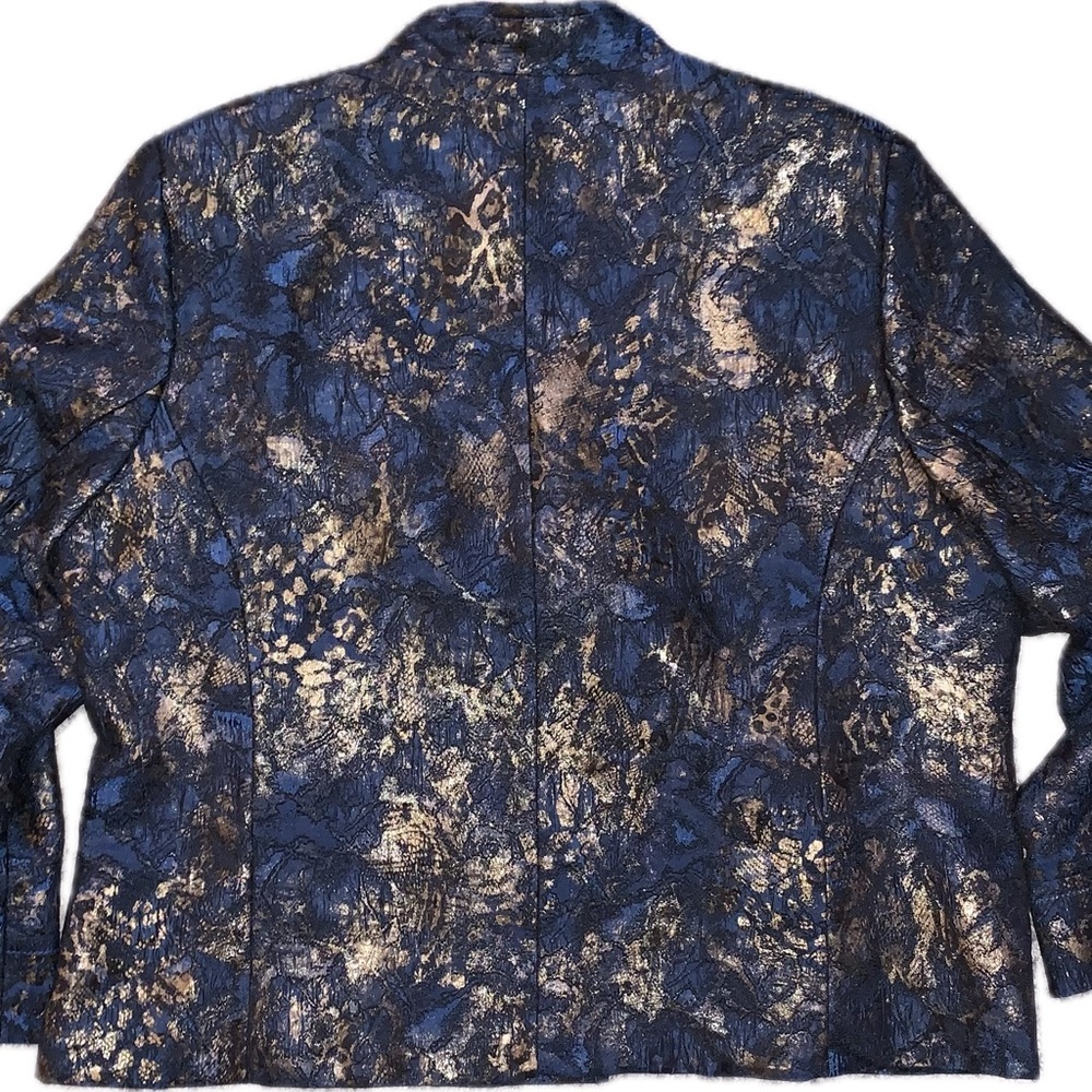 Erin London Blue and Gold Women's Jacket - Picture 12 of 12